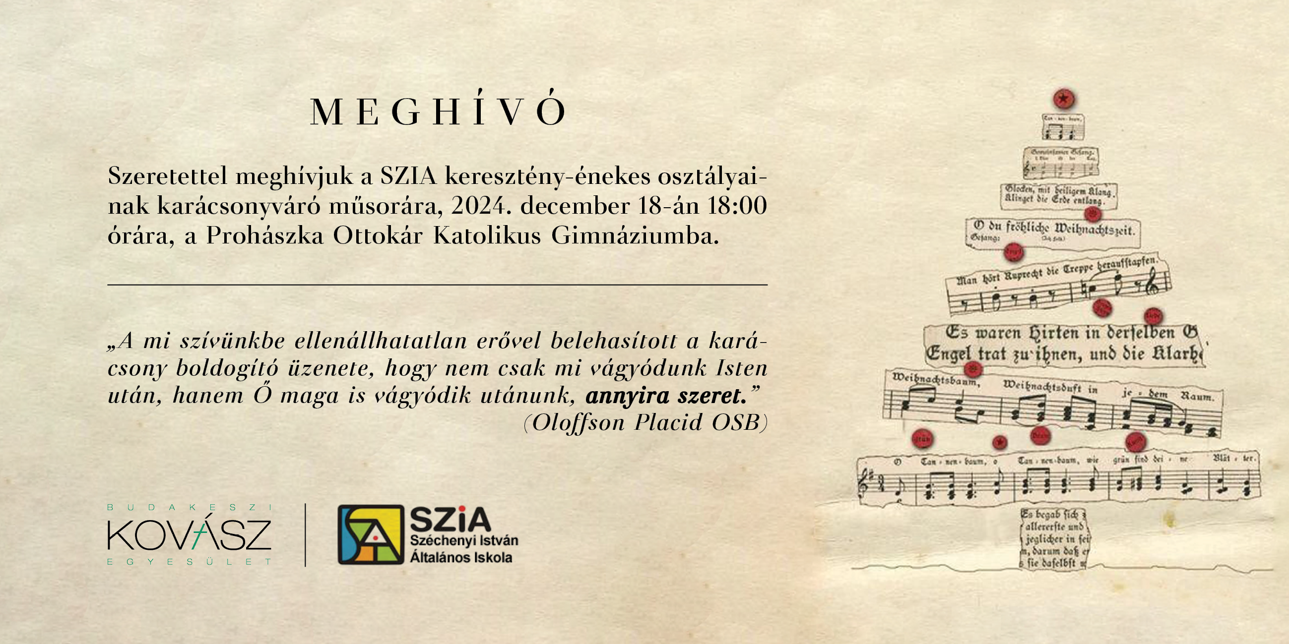 Karácsonyváró műsor - meghívó Karácsonyváró műsor - meghívó